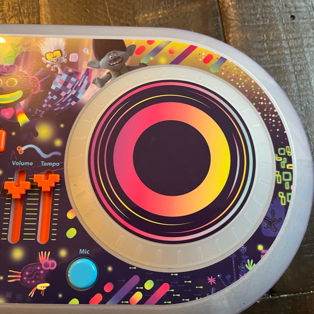DreamWorks Trolls World Tour DJ Trollex Party Mixer Turntable Toy for Kids Music - Picture 3 of 8